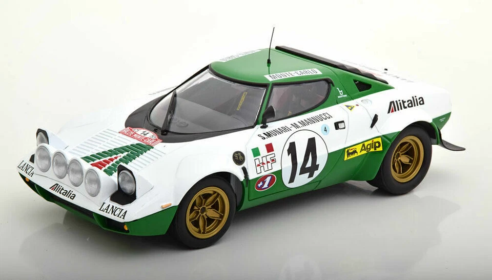 Minichamps 1/18 Model Car Rally Lancia Stratos Alitalia Munari 1975 Diecast - Image 4 of 4