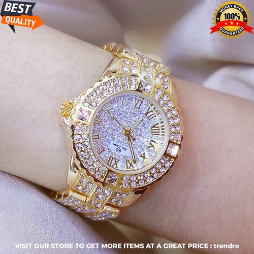 Reloj De Pulsera Para Mujer Oro Lujo De Cristal Relojes Con Diamantes Relojes - Bild 11 von 15