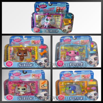 Littlest Pet Shop Pet Nook Axoloti Ice Cream Pinata Dog Sushi Cat