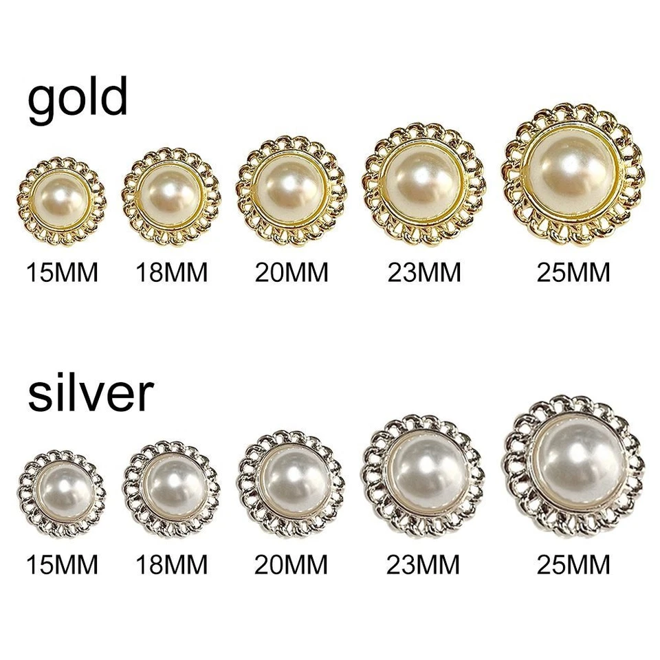 Decoration Button Metal Pearl Buttons Shirt Buttons Sewing Accessories - Image 2 of 4