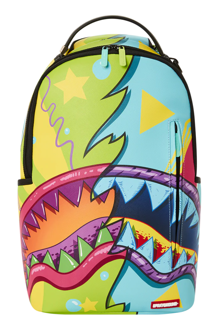 SPRAYGROUND SUPER WEIRD BACKPACK (DLXV) - Crazy Blue Green Shark