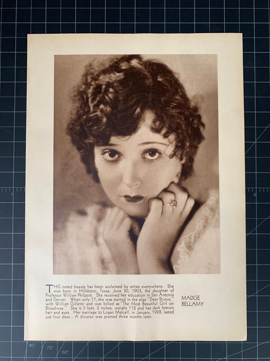 Vintage Madge Bellamy Photoplay Portrait | eBay