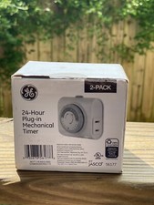  2-Pk GE Indoor Plug-In 24-Hour Mechanical Timer White 56177