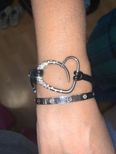 Emporio Armani Crystal Leather Bracelet 450