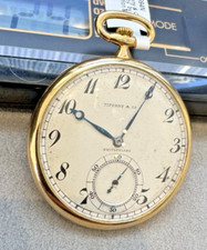 TIFFANY'S  CO Vintage 18K Y/ GOLD 19 JEWELS REF 40859 TOUCHON CO POCKET WATCH