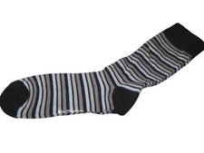 Image of BEN SHERMAN  Mens  Multi Coloured  Striped Socks Black Grey  Size 7 - 11