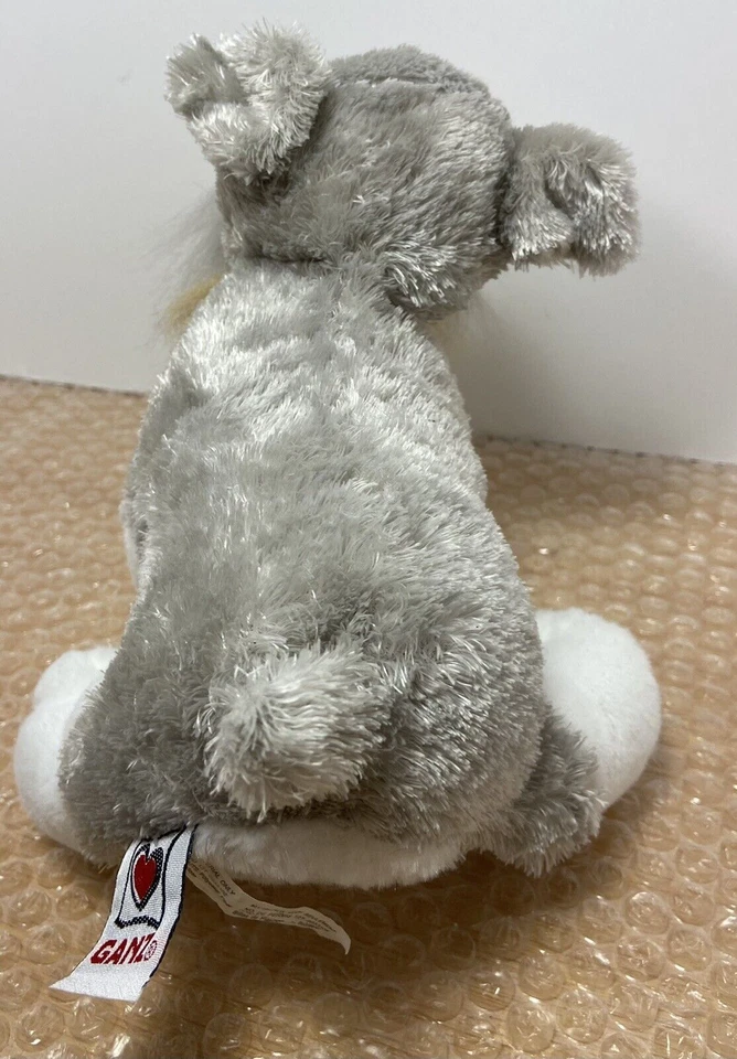 Ganz Webkinz  Plush Schnauzer 8 in Gray White Stuffed Animal Toy No Code Stuffed - Image 3 of 4
