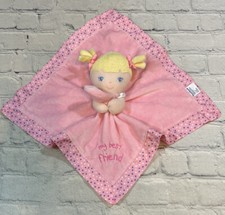 Pink Baby Doll Lovey Embroidered MY BEST FRIEND Plush Blonde Security Garanimals