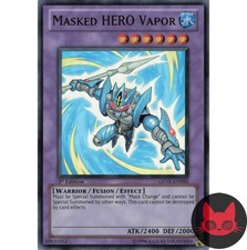 Yugioh Maskierter HERO Dampf GENF-DE095 Super Rare 1. Auflage NM