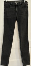 Abercrombie Kids High Rise Jean Leggings 13/14 Long Whiskering Black Adj. Waist