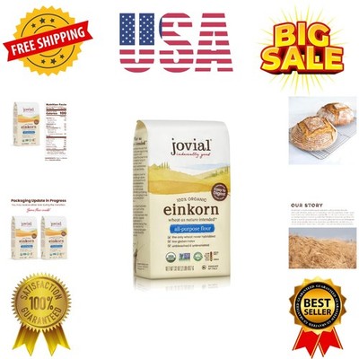 Organic Einkorn Unbleached All Purpose Flour - Bread Baking Flour for Sourdou...