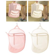 Mesh Hanging Laundry Hamper Closet Storage Basket for Home Bathroom Bedroom