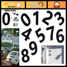 6" Magnetic House Numbers Set - Reusable, Non-Adhesive, Easy Install 0-9 for Mai