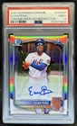 2025 Bowman Chrome Elian Pena Auto Refractor 1st Prospect #/499 Mets PSA 9
