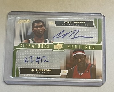 2008-09 Nba Upper Deck MVP Signatures Required Corey Brewer/Al Thornton Auto SP