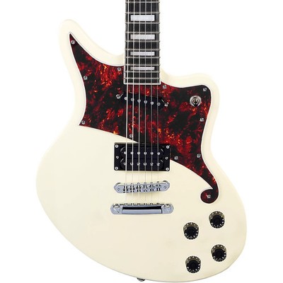 D'Angelico Premier Bedford Electric Guitar with Stopbar Tailpiece Antique White