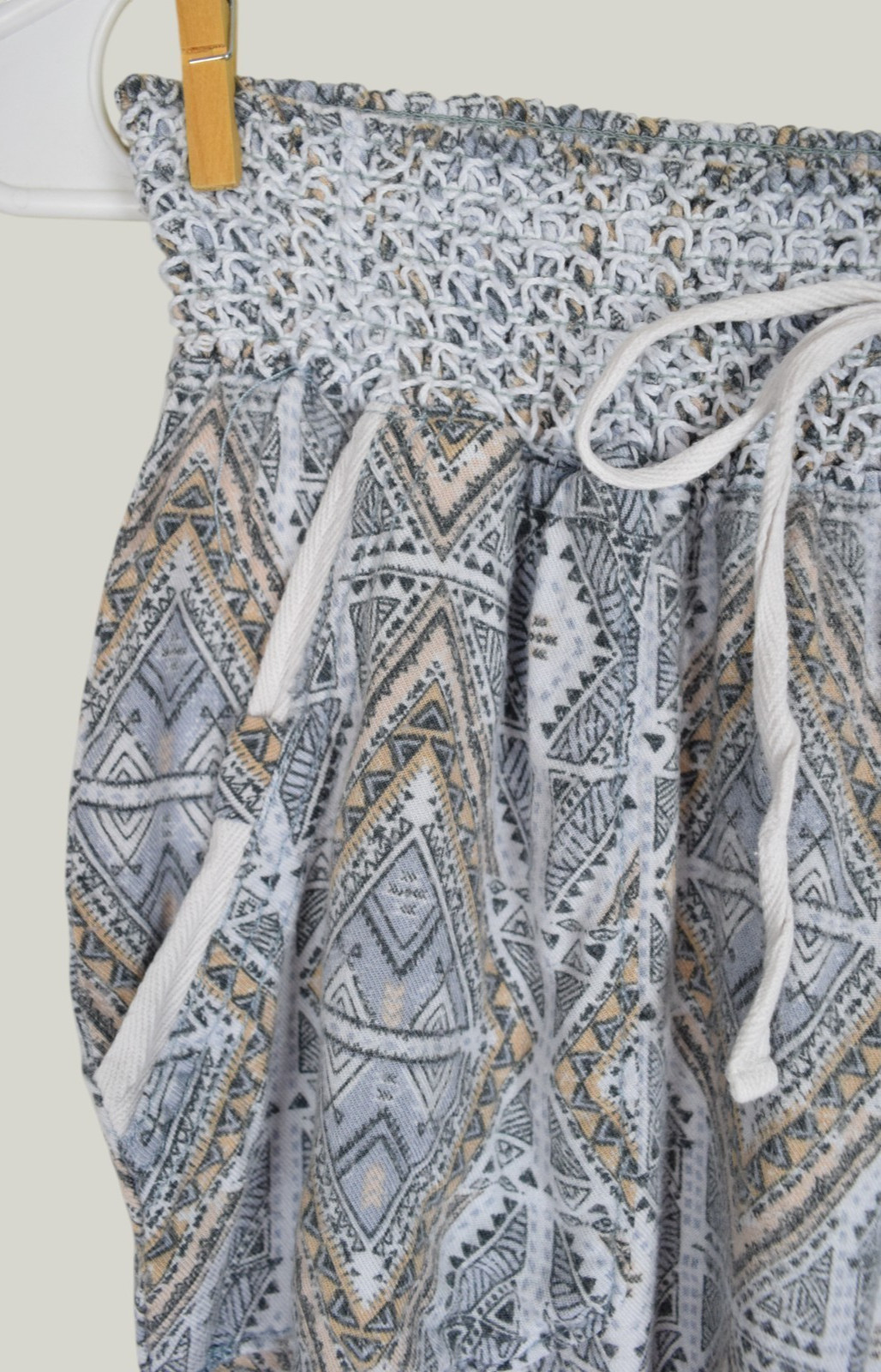 REWASH Neutral Tones Aztec Printed Jogger Pants Size Large