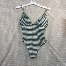 Shade And Shore Women s One Piece Swimsuit Geo Size Medium High Leg Cheeky