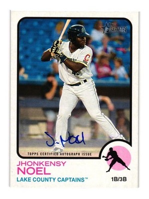 2022 Topps Heritage Minors Real One Auto - Jhonkensy (ROA-JN)  Guardians