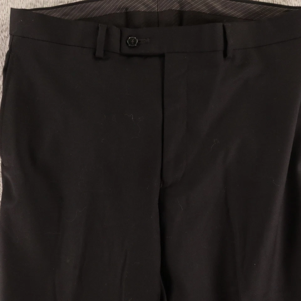 Calvin Klein Pants Mens 34x31 Black Slim Fit Dress Trousers Formal Classic Twill — 第 3/4 张图片