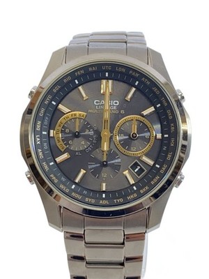 CASIO Quartz Wristwatch Analog Titanium BLK SLV Titanium LIW M610TDS From Japan