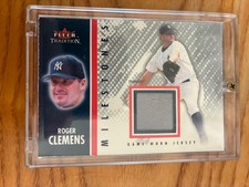2003 Fleer Tradition Milestones Roger Clemens MS-RC Game-Worn Jersey Yankees