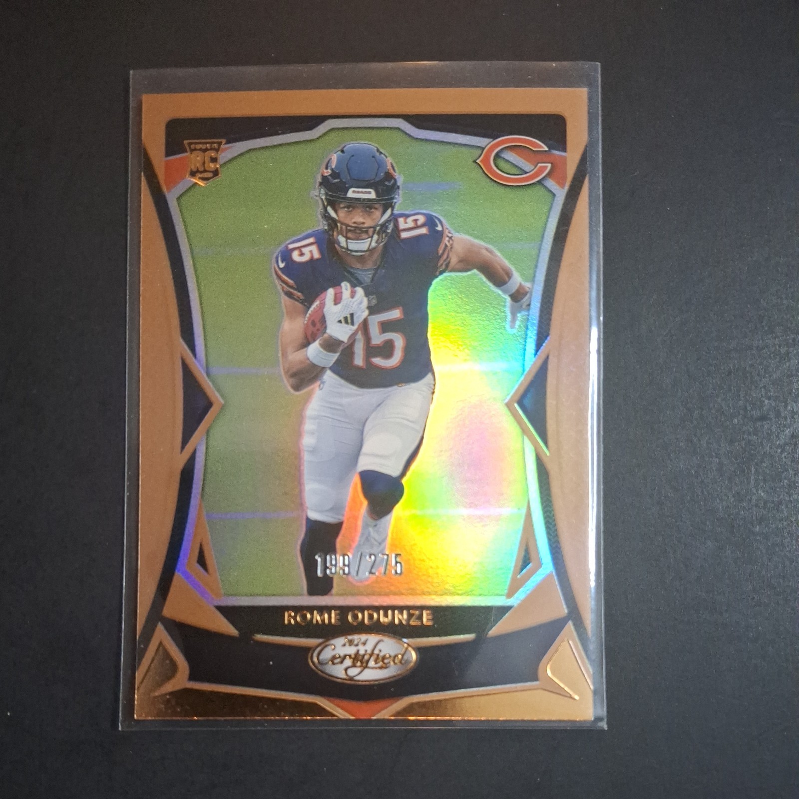 2024 Panini Certified - Rookies Rome Odunze #107 Mirror Bronze /275 (RC) BEARS