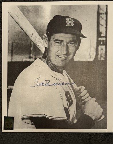 Ted Williams Signed 11x14 Photo Green Diamond COA Boston Red Sox HOF