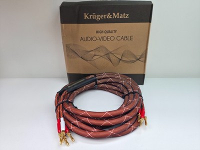 Krüger & Matz Lautsprecherkabel Audio Video Kabel Bananenstecker  BLITZBEREIT 