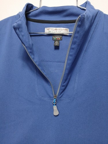 Peter Millar Northern Trust Open Quarter Zip Pullover Ärmel Reißverschlusstasche Größe M - Bild 6 von 13