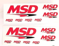 Toolbox Racing decals. Nhra Nascar Hotrod stickers. 7 MSD Sticker Card