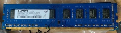 Elpida 2GB 2Rx8 Memory Module PC3-10600U-9-10-B0 [2048 MB DDR3-SDRAM (1333 MHz)]
