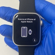 Apple Watch Series 9 45mm GPS LTE Aluminum Starlight w/ Black Band Read Desc 