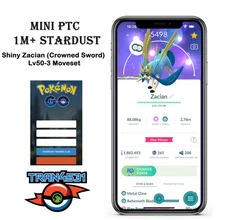 Shiny Zacian (Crowned Sword) lv50 - Mini PTC 1m Stardust