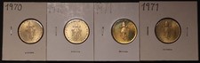 1970 & 1971   Vatican City 20 Lire Unc Coins (4)  KM# 120