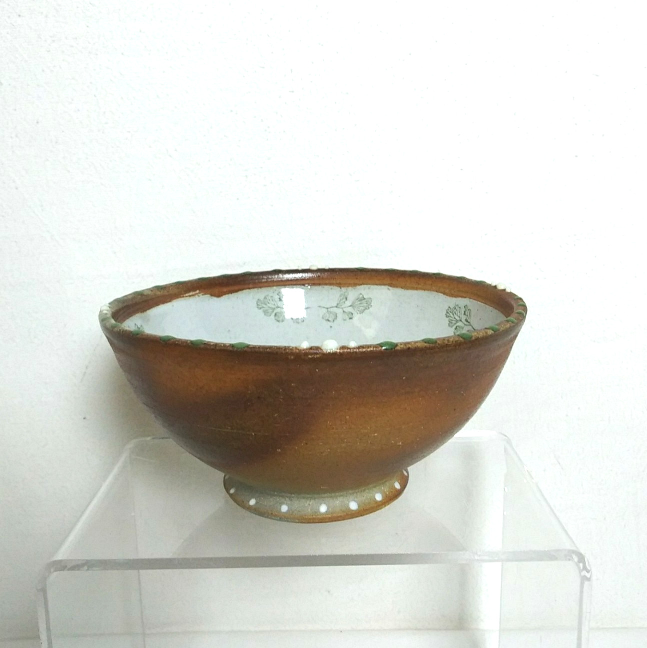 Handmade Studio Dish 6" Asian Bowl Signed Susan Wills Ceramic Pottery