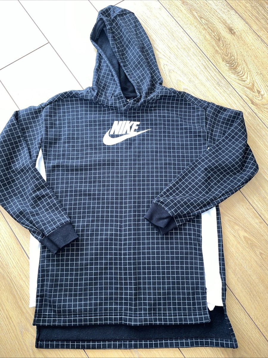 Nike Boys Hoody Black Check 158/170 Age 13/15 UK