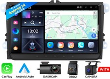 Android 14 9 inch Car Stereo Head Unit CarPlay for VW Golf MK5 In Dash Head Unit