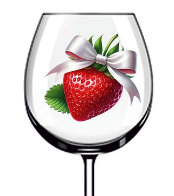 12x Valentinstag Erdbeere Vinyl Aufkleber Abziehbild Weinglas Flasche Laptop Becher