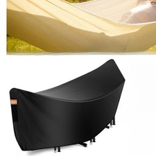 Waterproof UV Resistant Hanging Bed Cover 370Lx140Wx93H cm Black Oxford