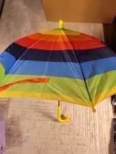 Rainbow Colorful Kids Size Umbrella Pop Up Children 28"