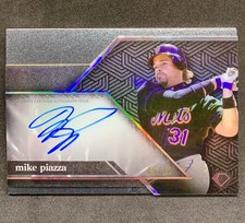 2024 Topps Diamond Icons MIKE PIAZZA NY Mets Icons Chrome Auto Black Foil SP /10