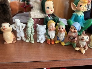 8 disney 1930-50 National Porcelain Pinocchio Goebel 7 Dwarfs Thumper Figures
