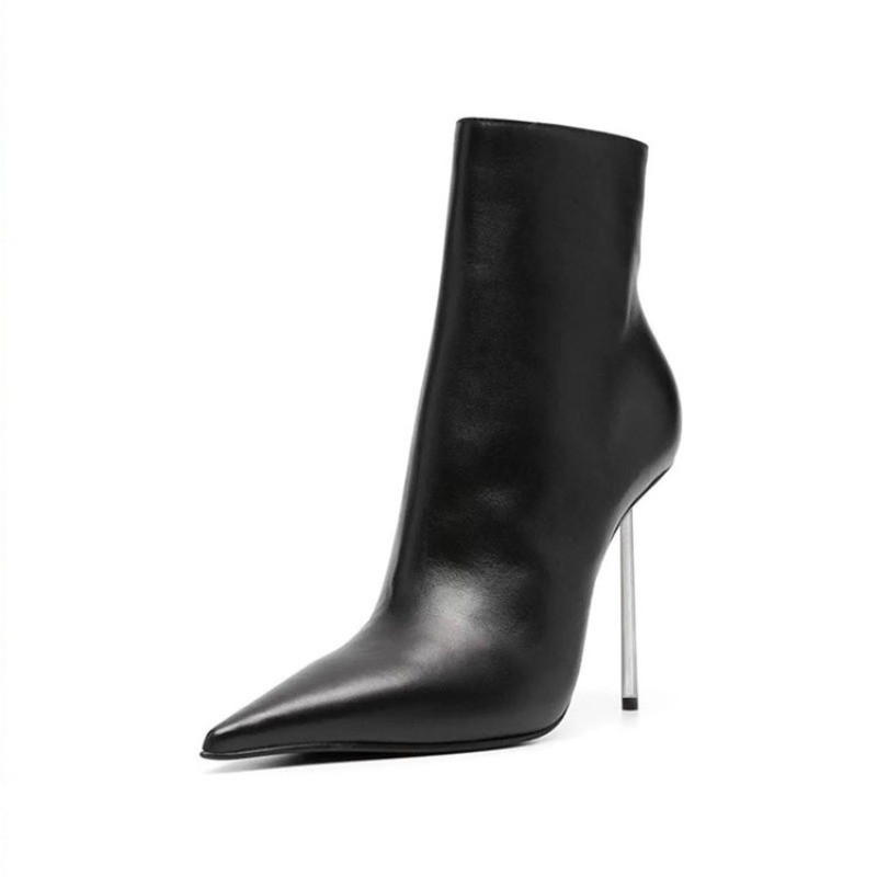 Sexy Women's High-heels Stilettos [ointed Toe Leather Clubwear Party Ankle Boots