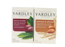 Yardley Cocoa Butter, 4.25 oz , Oatmeal Almond Bath Bar, 4.25 oz Set