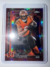 Topps 2025 Chrome Tee Higgins Cincinnati Bengals NFL Parallel Card #59