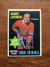 1970-71 O-Pee-Chee Hockey Set Break, #245 Jacques Laperriere All-Star, VGEX-EX