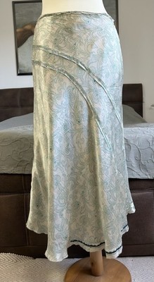 SCHUMACHER / Dorothee Schumacher Rock Gr. L /40 Midi Damenrock 100% Seide TOP Z.