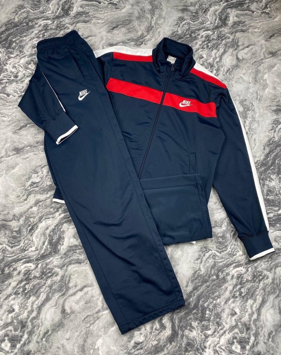 Vintage Nike Tracksuit Jacket And Pants 00s Striped Swoosh Men