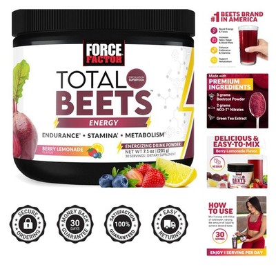 Nitric Oxide Boosting Beet Powder - Delicious Berry Lemonade Flavor, 30 Servings